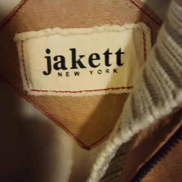 JACKETT NEW YORK Genuine Leather Boho Tan Vest with Hood Small - Picture 9 of 11